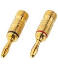 Pair of banana plugs for speakers, 4 mm