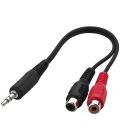 Stereo audio/video cable adapter