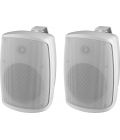 Pair of 2-way PA speaker systems, white