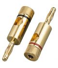 Pair of banana plugs for speakers, 4 mm