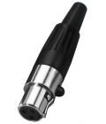 Miniature XLR inline jack, 3 poles