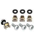Set of cage nuts and screws